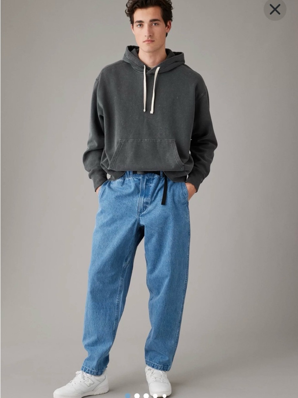 AE American Eagle Belted Loose Jean NWT Size Medium - Picture 1 of 15